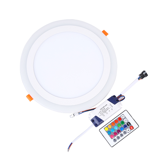 Two-color RGB Round LED Panel Light Flush Mount-components