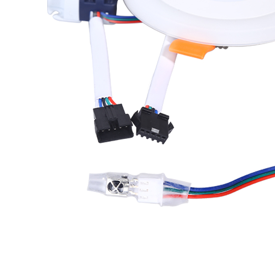 Two-color RGB Round LED Panel Light Flush Mount-connector details