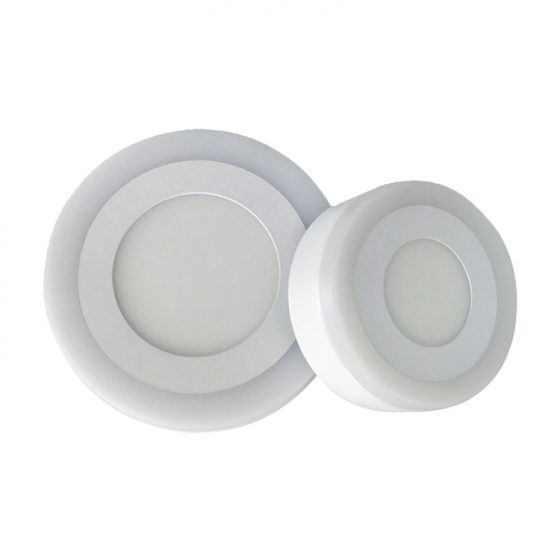 different size View of double color RGB Round Led panel light, Dimmable Edge-Lit Surface Mount Ceiling Light Fixture for Kitchen, Bedroom, Laundry and Closet Room