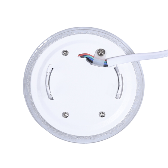 Two-color RGB Bubble Glass Round Flat Panel Surface Mount-Back Details