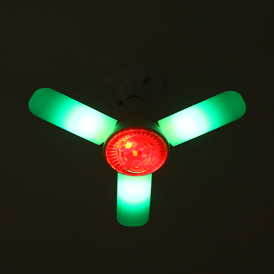 E27/B22 RGB 3-blade LED Music Ceiling Fan Light B-RGB light effect1