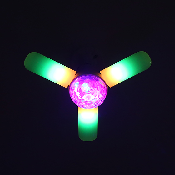 E27/B22 RGB 3-blade LED Music Ceiling Fan Light Large B | ibrzled