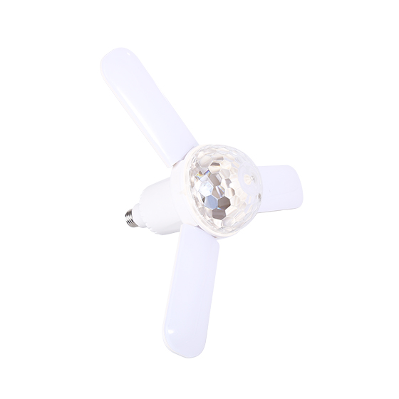 E27/B22 RGB 3-blade LED Music Ceiling Fan Light Large B-side view