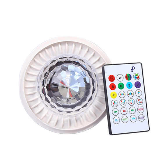 E27/B22 RGB 3-blade LED Music Ceiling Fan Light B-remote control